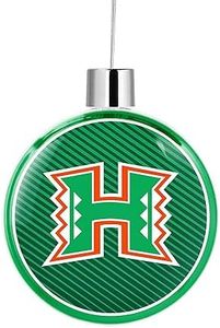 University of Hawaii Round Flat Christmas Tree Ornament Decoration for Tree Party Home Holiday Decor (University of Hawaii 10)