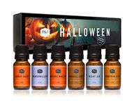 Halloween Set of 6 Premium Grade Fragrance Oils - Autumn Wreath, Pumpkin Pie, Candy Corn, Marshmallow, Night Air, Caramel Corn