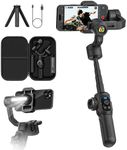 Professional Gimbal Stabilizer for Smartphone,Built-in 18CM Extension Rod and Powerful Fill Light,360°Inception,Face&Object Tracking Stabilizer,3-Axis Gimbal for iPhone16 & Android-AOCHUAN Smart S2