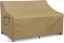 WLEAFJ Patio Sofa Cover Waterproof, 3-Seater Outdoor Sofa Cover, Heavy Duty Deep Lounge Loveseat Cover, Large Lawn Patio Furniture Covers with Air Vent, 78’’ W x 33’’ D x 32’’ H, Khaki