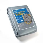 GUARD SHIELD Tarps Heavy Duty Waterproof 10x12 Feet Silver Tarp Cover Outdoor Thick UV Resistant Tarpaulin with Grommets 10mil