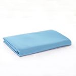 Sonia Moer Super Soft Brushed Microfibre Flat Sheet - Non Iron Breathable Hypoallergenic Top Sheet - Double/Sky Blue