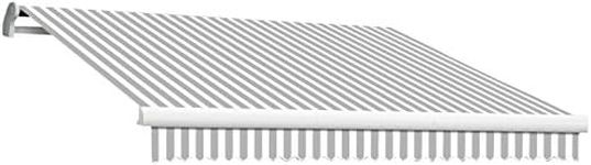 Beauty-Mark MM14-17-GW 14-Feet Maui-LX Manual Retractable Awning Gray/White One Size