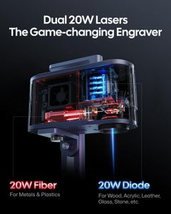 LaserPecker LP5 20W Dual Laser Engraver – High Precision Cutting Machine