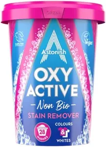 Astonish Oxy Active Non Bio Stain Remover - Removes Stains, Eliminates Odors & Brightens Fabric - 625g