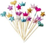 100Pcs Cupcake Toppers Heart Star a