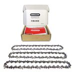 Oregon T55 Chainsaw Chains, 3-Pack 3/8", .050" Gauge VXL Semi Chisel Replacement for 16-Inch Bar, 55 Drive Links fits Stihl, Craftsman, McCulloch & Poulan (T55X3) Gray