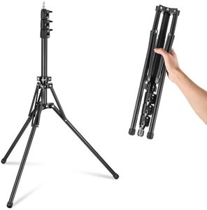 NEEWER Light Stand with 180° Reversible Legs, 70"/178cm Portable Travel Tripod Stand 1/4" Screw & 5/8" Stud for Indoor Outdoor Photography Speedlite Strobe Ring Light Softbox, ST178B, Black