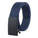 ZORO Automatic/Push Lock Blue Nylon Woven Fabric Belt for Men | NB-149 | Blue