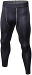 Men's Compression Pants Cool Dry Athletic Leggings Workout Running Tights Active Sports Baselayer Tights Men Yoga Pant, B# Black, Large