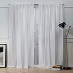 Nicole Miller Mellow Slub Hidden Tab Top Curtain Panel, Winter, 54x84, 2 Piece