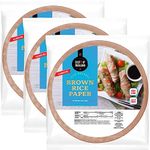 Best of Thailand [Round] Brown Rice Paper Wraps 3 Pack | Perfect for Fresh Spring Rolls & Dumplings | Non-GMO, Gluten-Free, Vegan & Paleo | Kosher for Passover Kitniyot