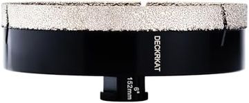 6 Inch Diamond Hole Saw, 152mm Tile Hole Saw Drill Bit Diamond Tipped for Granite Marble Ceramic Glass Porcelain Quartz Tiles Stones Countertop, Core Drill Bits with 5/8-11 Thread for Angle Grinders
