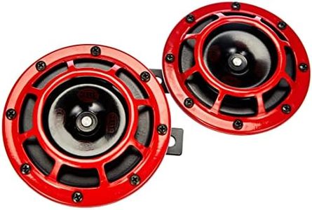 Hella Stark Sound – 109.23.37 – Red Set 12 V High/Low Frequency Hella Super Tone Horn Set B 133, 12 volt