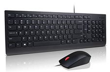 Lenovo 4X30L79921 Essential Wired Keyboard and Mouse Set, Black