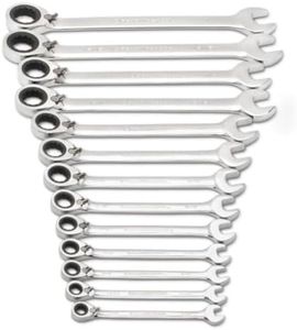GEARWRENCH 13 Pc. 12 Pt. Reversible Ratcheting Combination Wrench Set, SAE - 9509N