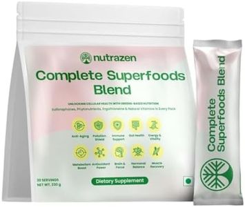 Nutrazen Complete Superfoods Blend – 30 Sachets | 50+ Superfoods | Vitamins, Minerals & Probiotics | Daily Plant-Based Nutrition | Supports Digestion, Gut Health, Detox & Immunity | Sugar-Free Supplement