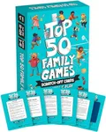 Top 50 Family Games for Kids, Teens, & Adults - 50 Games in 1 - Reusable Scratch Off Family Fun Games - Card Games for Families - Cool, Funny Games Family Game Night Gift - All Ages, 4+, 8-12, 12+