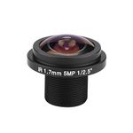 5MP Fisheye CCTV Camera Lens M12x0.5 185¡ã Wide Angle 1.7mm Focal Length Security Lens for Fisheye Camera (1PCS)