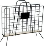 INDIAN DECOR. 38660 Magazine Rack Metal Magazine Newspaper Rack Holder Organiser Floor Stand Office Storage Rustic - Black