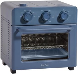Our Place Wonder Oven | 6-in-1 Stainless Steel Air Fryer Toaster Oven Combo with Basket, Rack, Pan & Tray | Compact 13 QT Countertop Capacity - Toast, Roast, Bake, Reheat, Broil & Steam | Blue Salt