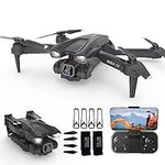 Drone with Camera HD 2 Cameras Mini Drones for Adults Beginner 135° Electrically Adjustable RC FPV WIFI Foldable Quadcopter 360° Flips Stunt Gravity Control Altitude Hold for Beginners 2 Batteries