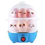 Uten Electric Egg Cooker Test Winner, 350W Egg Head for 12 Eggs, Double Egg Cooker with Egg Cup