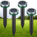 4Packs Solar Mole Repellent, Waterproof Ultrasonic for Anti Mole, Ultrasonic Mole Deterrents for Gardens Outdoor Yards Farms Lawns, Mole Traps Effectively Repel Moles/Voles/Gophers