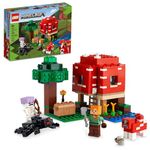 LEGO Minecraft The Mushroom House 21179 Building Kit; Toy House Playset; Great Gift for Kids and Players Aged 8+ (272 Pieces) Multicolor