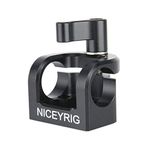 NICEYRIG 15mm Rod Clamp with 1/4''-20 Female Threads, Single Rod Mount Applicable to DSLR Support Rig System and Camera BMPCC 4K - 331