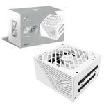 ASUS ROG Strix 850W White Edition PSU, Power Supply (ROG heatsinks, Axial-tech fan design, dual ball fan bearings, 0dB technology, 80 PLUS Gold Certification, fully modular cables, 10-year warranty)