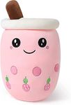 TechMax Solution Kawaii Stuffed Bubble Tea Doll Plush Boba Milk Tea Cup Pillow Toy For Kid