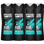 AXE 2-in-1 Shampoo and Conditioner for Clean & Strong Hair Apollo all-in-one for men 473 ml (Pack of 4)