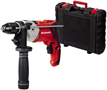 Einhell Taladro de percusión TE-ID 750/1 E (portabrocas de acción rápida, preselección del número de revoluciones, tope de profundidad de perforación ajustable, depósito de brocas, incl. maletín)