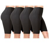 COMFY FOREVER Leggings for Women W/5' High Waist Tummy Control Ankle Length & Shorts Bundle (CA/US, Alpha, Large, X-Large, Regular, Regular, 4 Pack Black Shorts)