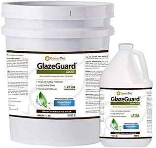 CoverTec GlazeGuard Gloss Floor Sealer Wall Sealer for Ceramic, Porcelain, Stone Tile Surfaces (Prof Grade - 2 Part Kit A+B = 4 Gal)