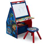 Delta Children Deluxe Kids Art Easel Desk Stool Toy Table Organizer, Nick Jr. PAW Patrol