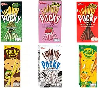 Pocky HAPPY PACK (6 packs) - Chocolate, Biscuit & Cream, Strawberry, Mango, Banana, Matcha Green Tea
