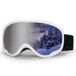 4-FQ Outdoor Skiing Goggles,OTG Snowboard Goggles Anti Fog Snow Sport Goggles UV400 Goggles 100% Double Lens Helmet Goggles for Men,Women,Youth Ski Racing Goggles Over Glasses Snowmobile Goggles