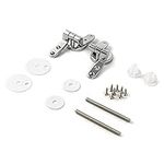 QWORK Replacement Toilet Seat Hinge Mountings Stainless Steel 1 Set with Bolts and Nuts