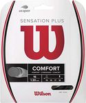 Wilson Sensation Plus Tennis String (Black, 16 Gauge)