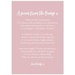 Manta Makes Baby shower decorations, a cute poem from the bump baby shower table decorations, baby shower decorations for boy or girl, baby shower games (Baby pink)