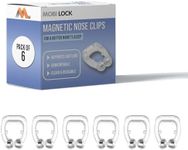 Mobi Lock Magnetic Nasal Clip - Pack of 6 - Silicone Nose Clip - A Simple Solution for Nasal Snorers - Reusable Snoring Device to Enjoy a Peaceful Night's Sleep