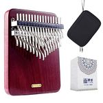 LingTing Kalimba 34 keys Thumb Piano Mbira Finger Piano Gift for Kids Adult Beginners Professional（LT-K34V,snow whisperer)