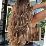 DIYOMO Auburn Medium Brown Clip in Hair Extensions Real Human Hair Remy Seamless Human Hair Clip ins 120g 7pcs Clip In Hair Extensions Real Human Hair for Women