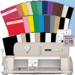 Cricut Maker 4 Piece Vinyl Machine with Iron on Pack, Cutting Machine Set for Beginners with Essential Materials, HTV and Adhesive Vinyl