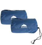 BlueHills Ultra Compact Travel Blanket 2 Pack Large Soft Cozy Portable Blanket Sheet with Carry Case and for Flight Airplane Car Layover Camping Hotel Blue C203-2PK-Navy