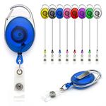 Blue YoYo Retractable Reel Holder - by Lanyards Tomorrow Extending extendable Ski ID Identification Pass Badge Card Holders Security Access Control Carabiner with Metal Back Belt Clip Yo Yo | 1pc