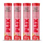 THE PLANT FIX Apple Cider Vinegar Effervescent Tablet with mother | Supports Metabolism & Appetite Control I With 500mg ACV, Vit B6 & B12 I No Maltodextrin, No Added Sugar I Pack of 4 (60 tablets)