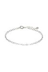 Annika Bella Sterling Silver Heart Chain Bracelet, Length 6.5-7.5 Inches, 925 Silver Bracelets for Women, Everyday Tarnish-Resistant Hearts Jewelry for Teens